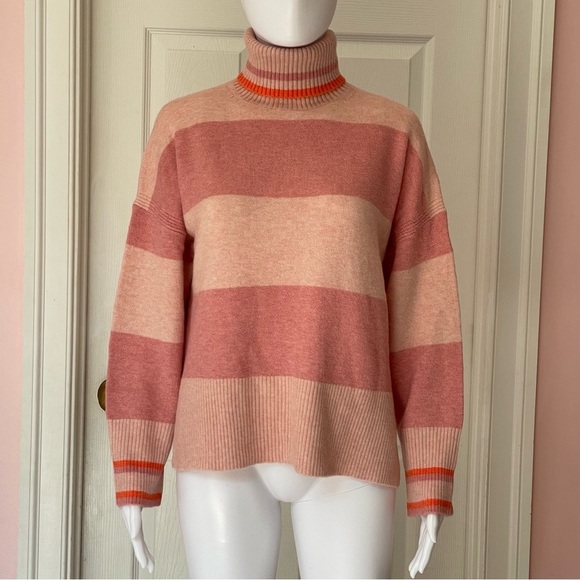 J.Crew Striped turtleneck sweater in Supersoft yarn - Picture 1 of 10